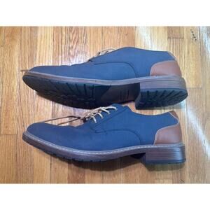 Perry Ellis Winifred Men's Navy Blue Canvas Derby Shoes - Size 10.5 PEJSN21077N